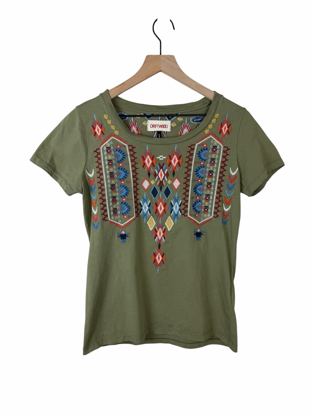 Driftwood Embroidered Floral Boho Classic Tee